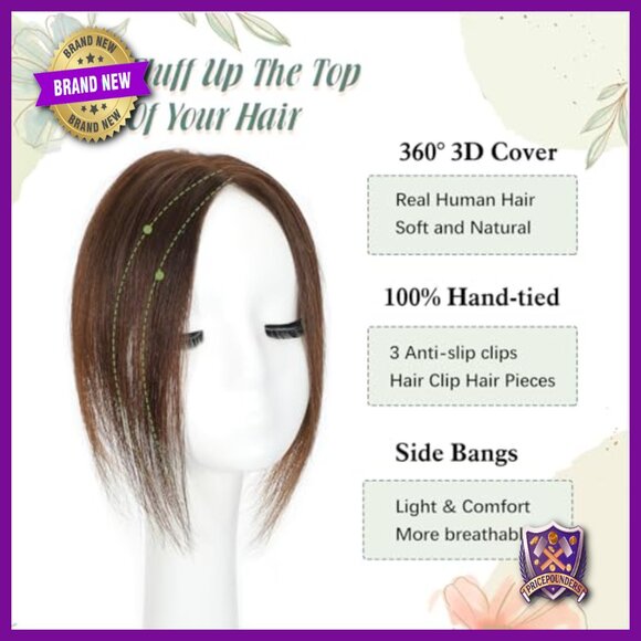 Real Human Hair Topper 10 Inch 360 Lace Base for Thinning Hair main image 5